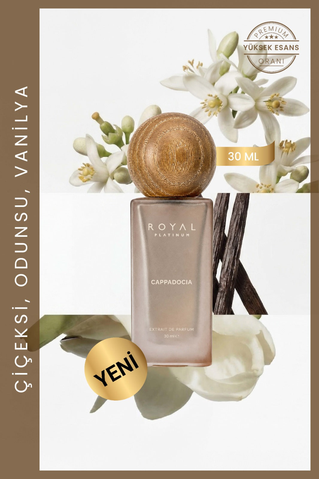 Cappadocia Kadın EXTRAIT DE PARFUM 30 ML Portakal Çiçeği - Vanilya - Sümbülteber | Tatlı Seri