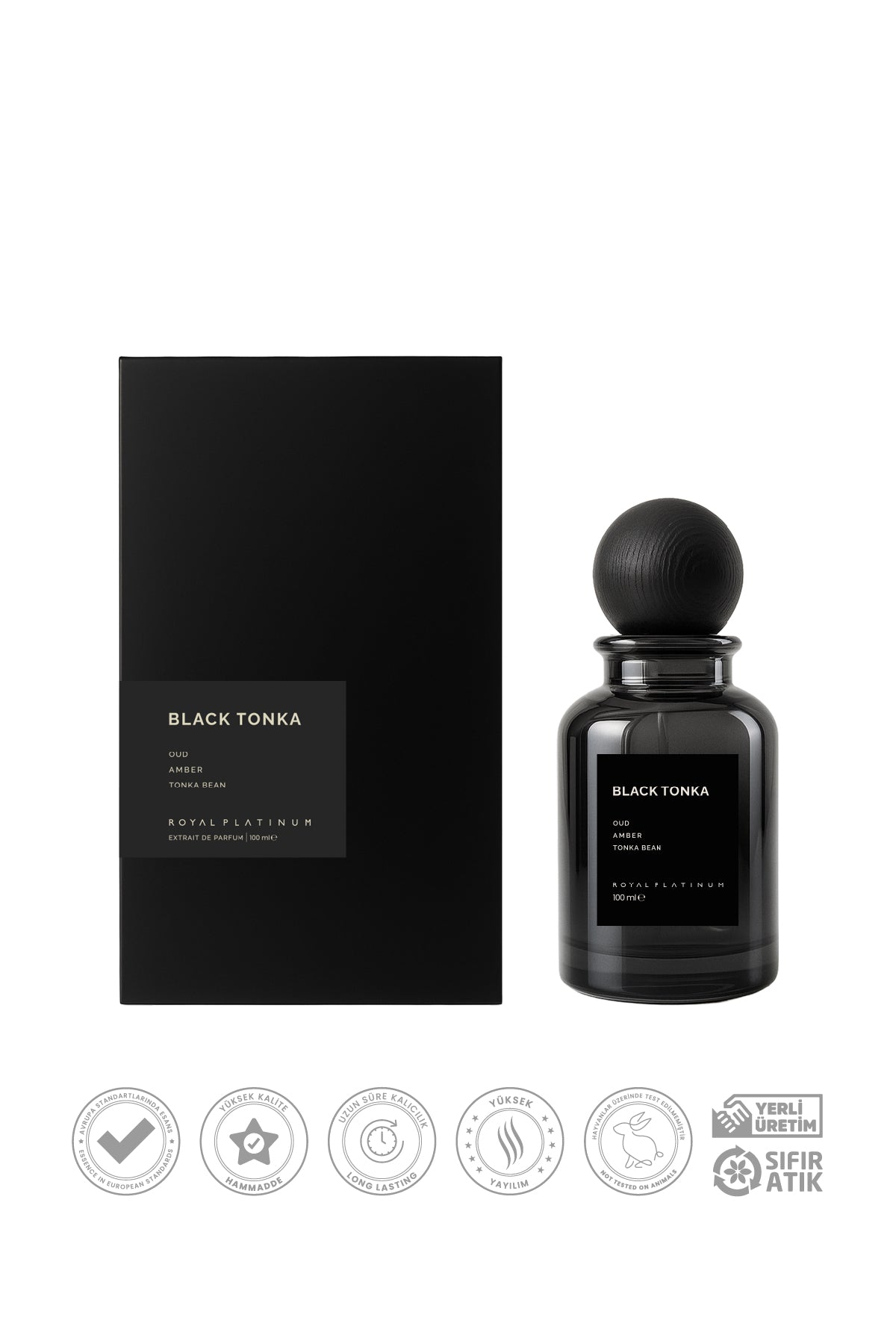 Black Tonka Unisex EXTRAIT DE PARFUM 100 ML Ud - Amber - Tonka Fasulyesi | Oryantal Seri