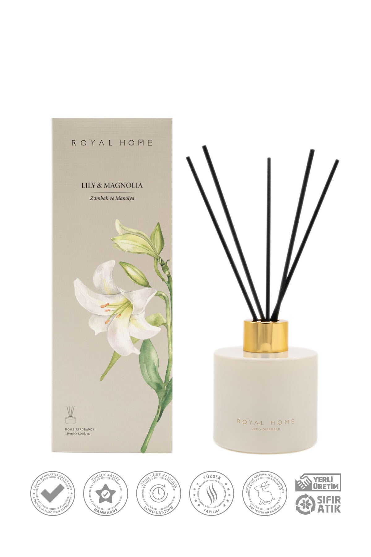 Lily Magnolia Çubuklu Oda Kokusu 120 ML | Çiçeksi Seri