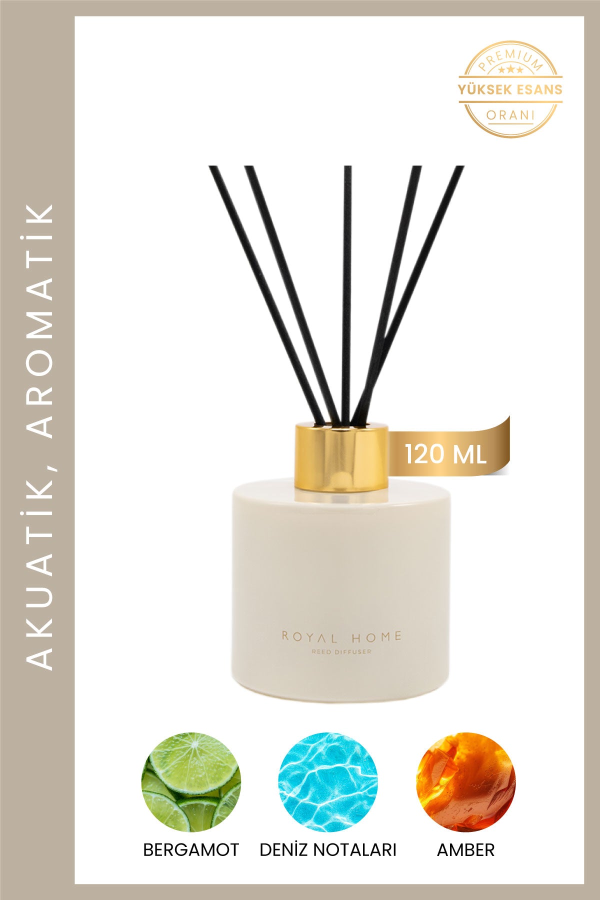 Ocean Breeze Çubuklu Oda Kokusu 120 ML | Ferah Seri