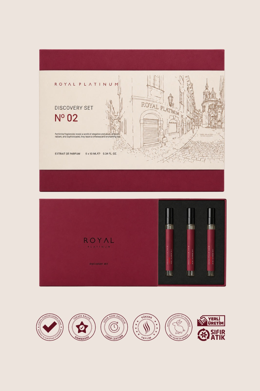 NO 2 Kadın Parfüm Seti (Seyahat Seti) EDP 5x10 ML Çiçeksi - Oryantal - Gurme