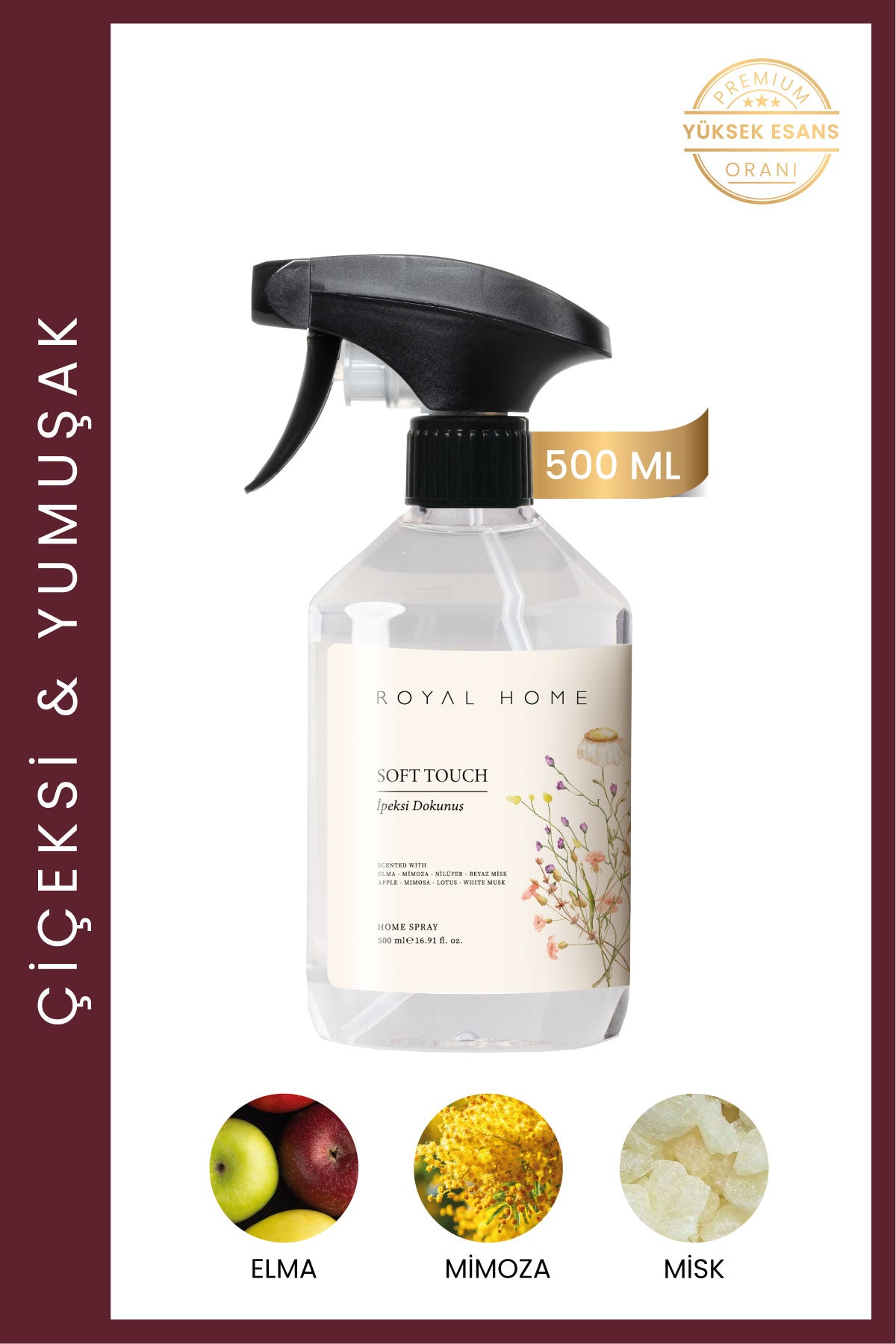 Soft Touch Oda Spreyi 500 ML | Çiçeksi Seri