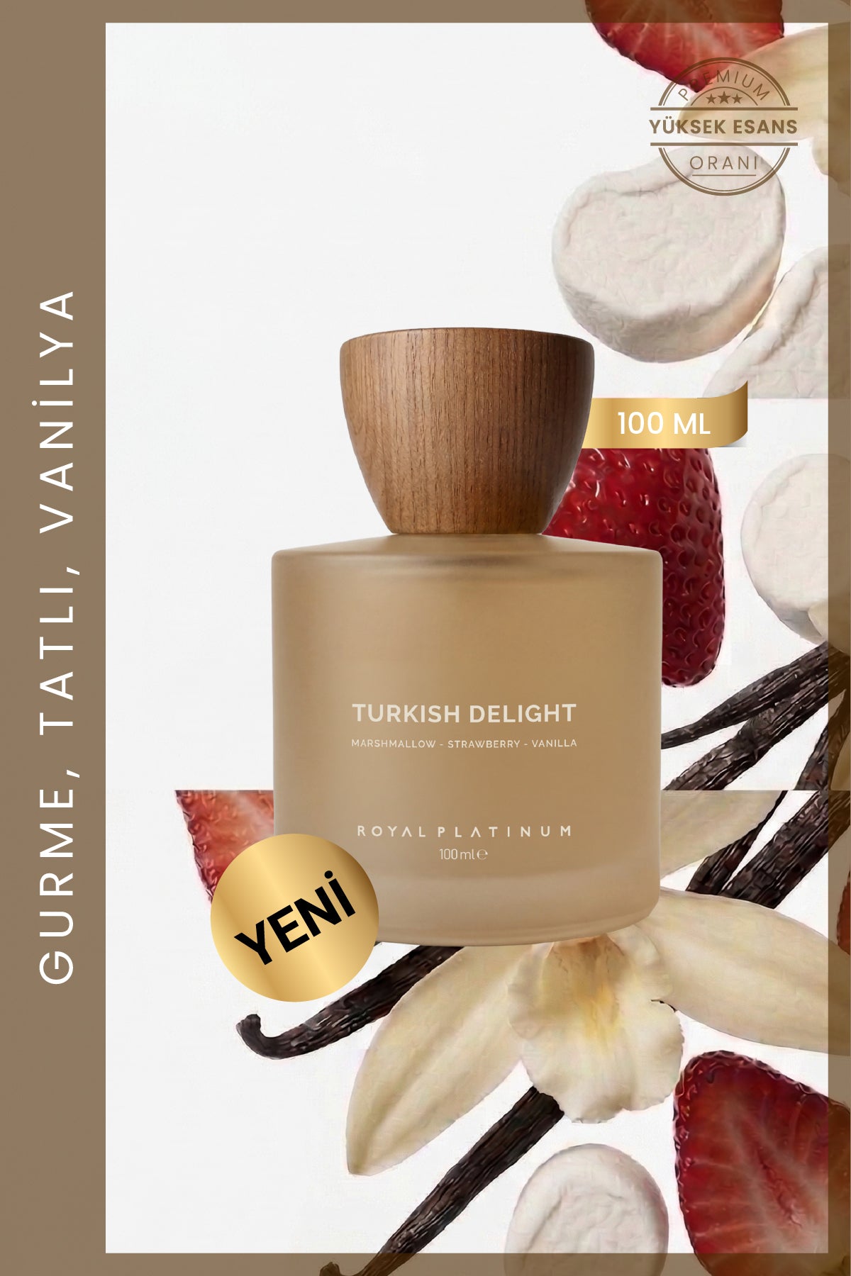 Turkish Delight Kadın EXTRAIT DE PARFUM 100 ML Marşmelov - Çilek - Vanilya | Tatlı Seri