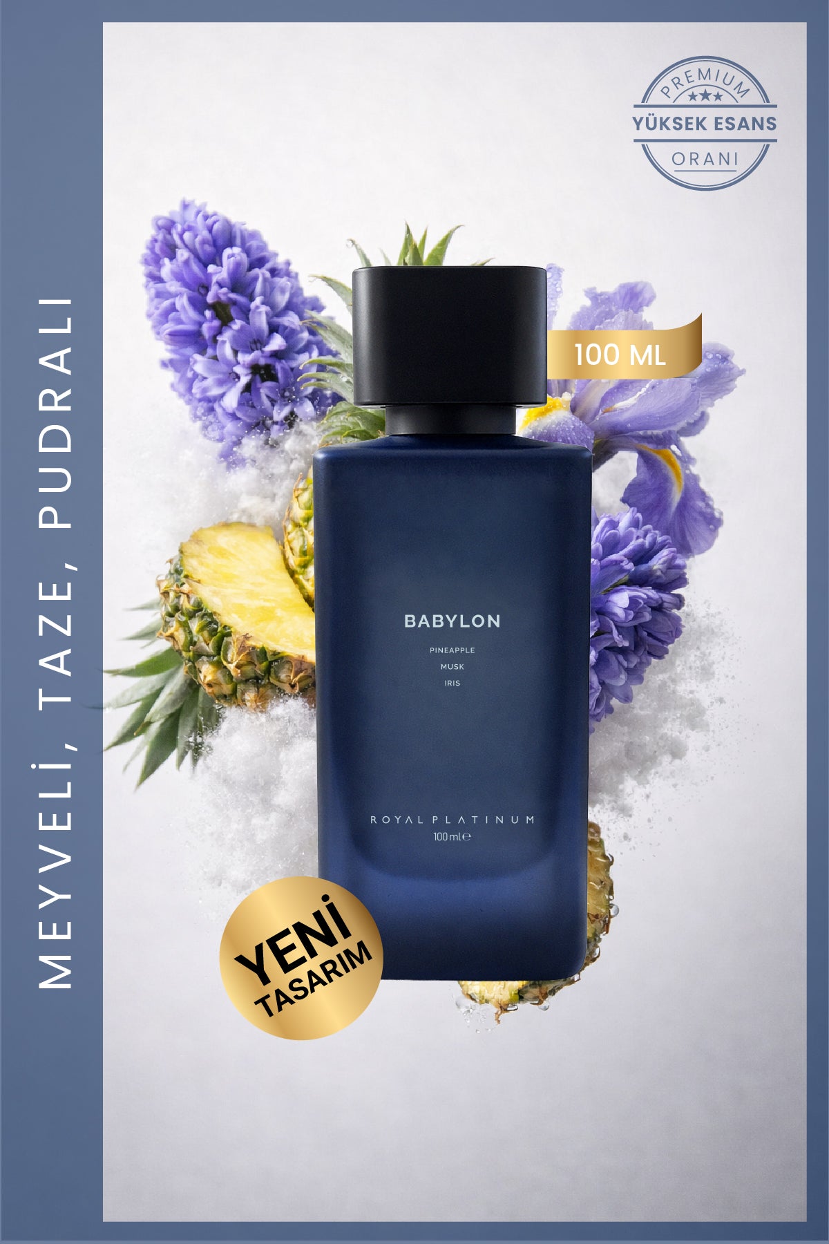 Babylon Erkek EXTRAIT DE PARFUM 100 ML Ananas - Misk - İris Çiçeği | Ferah Seri