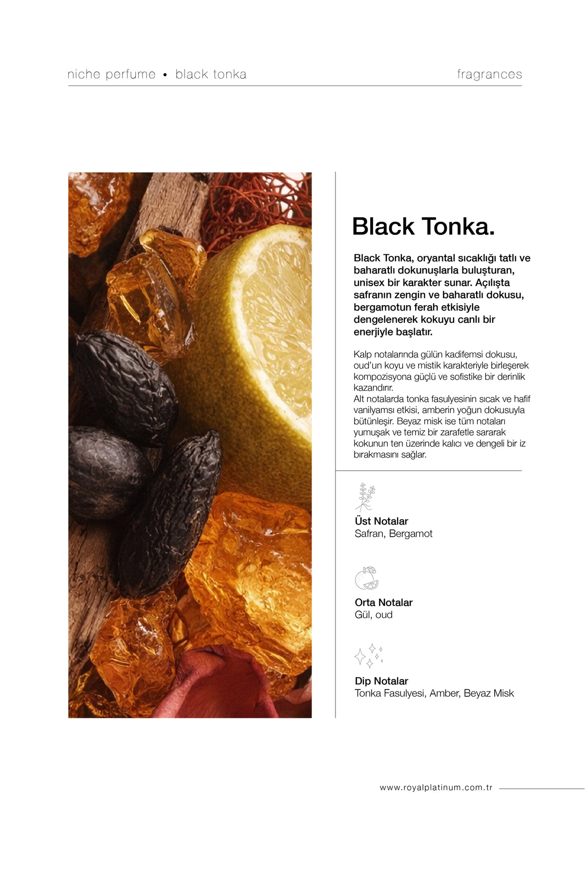 Black Tonka Unisex EXTRAIT DE PARFUM 30 ML Ud - Amber - Tonka Fasulyesi | Oryantal Seri