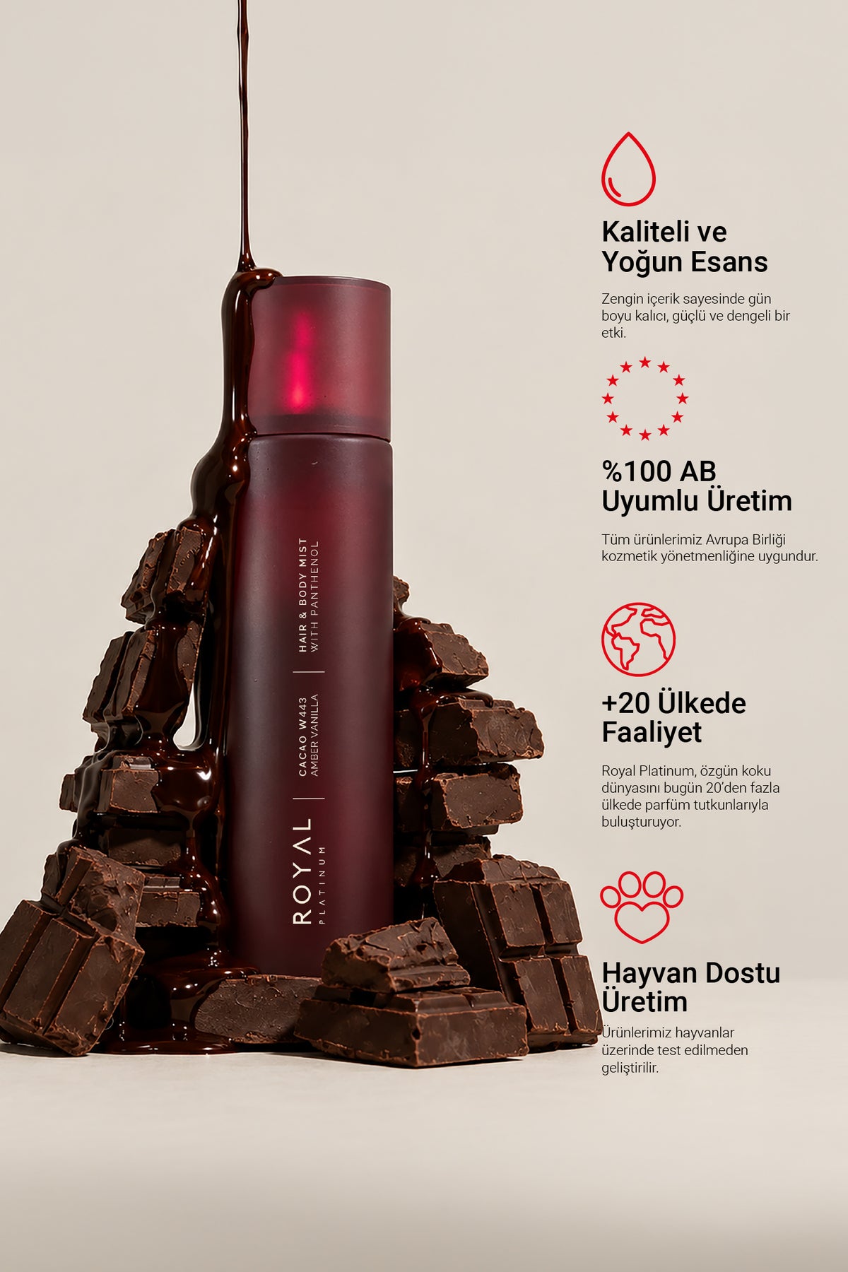 W443 Cacao (Vücut ve Saç Spreyi) EDP 250 ML | Tatlı Seri