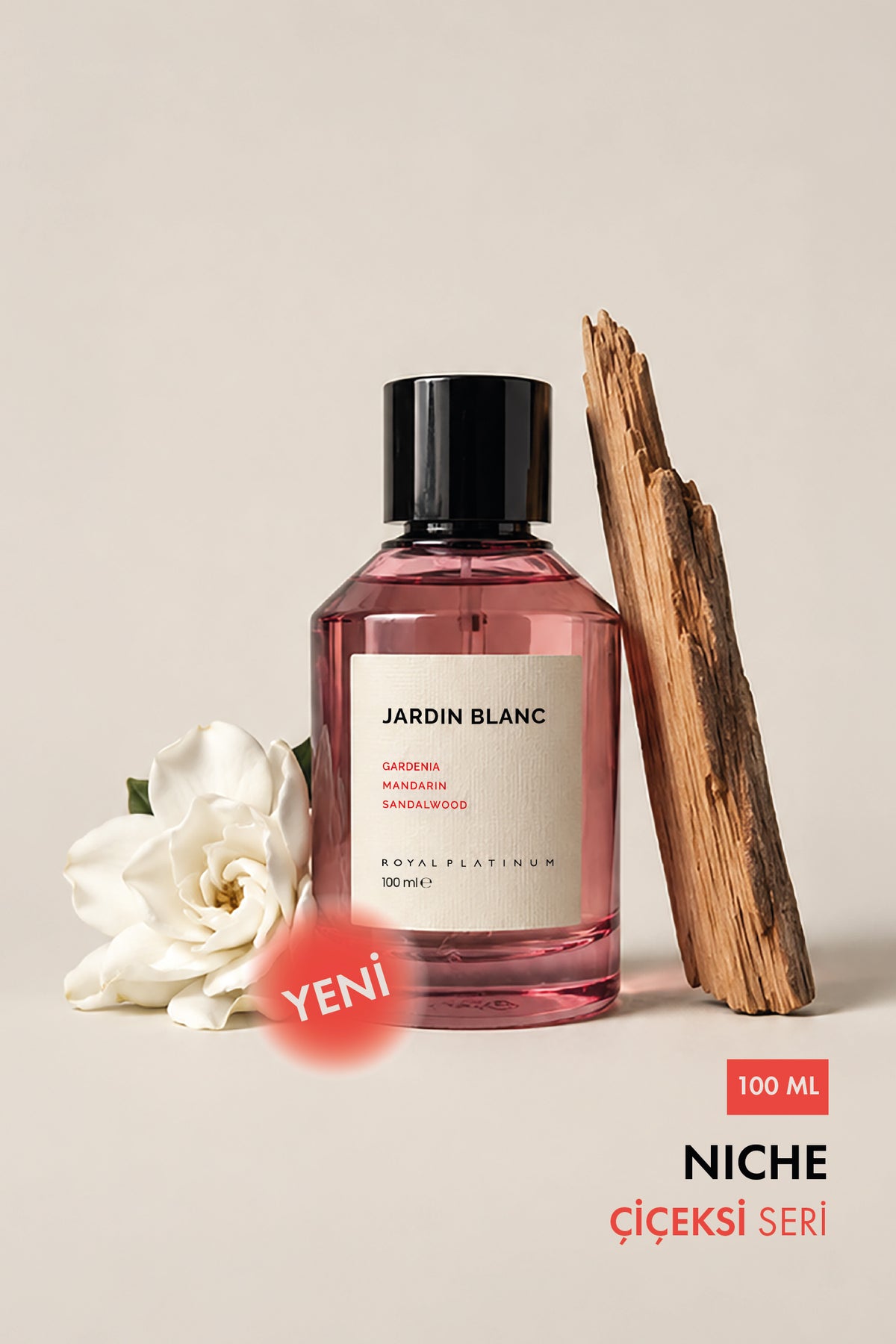 Jardin Blanc Kadın EXTRAIT DE PARFUM 100 ML Gardenya - Mandalina - Sandal Ağacı | Çiçeksi Seri