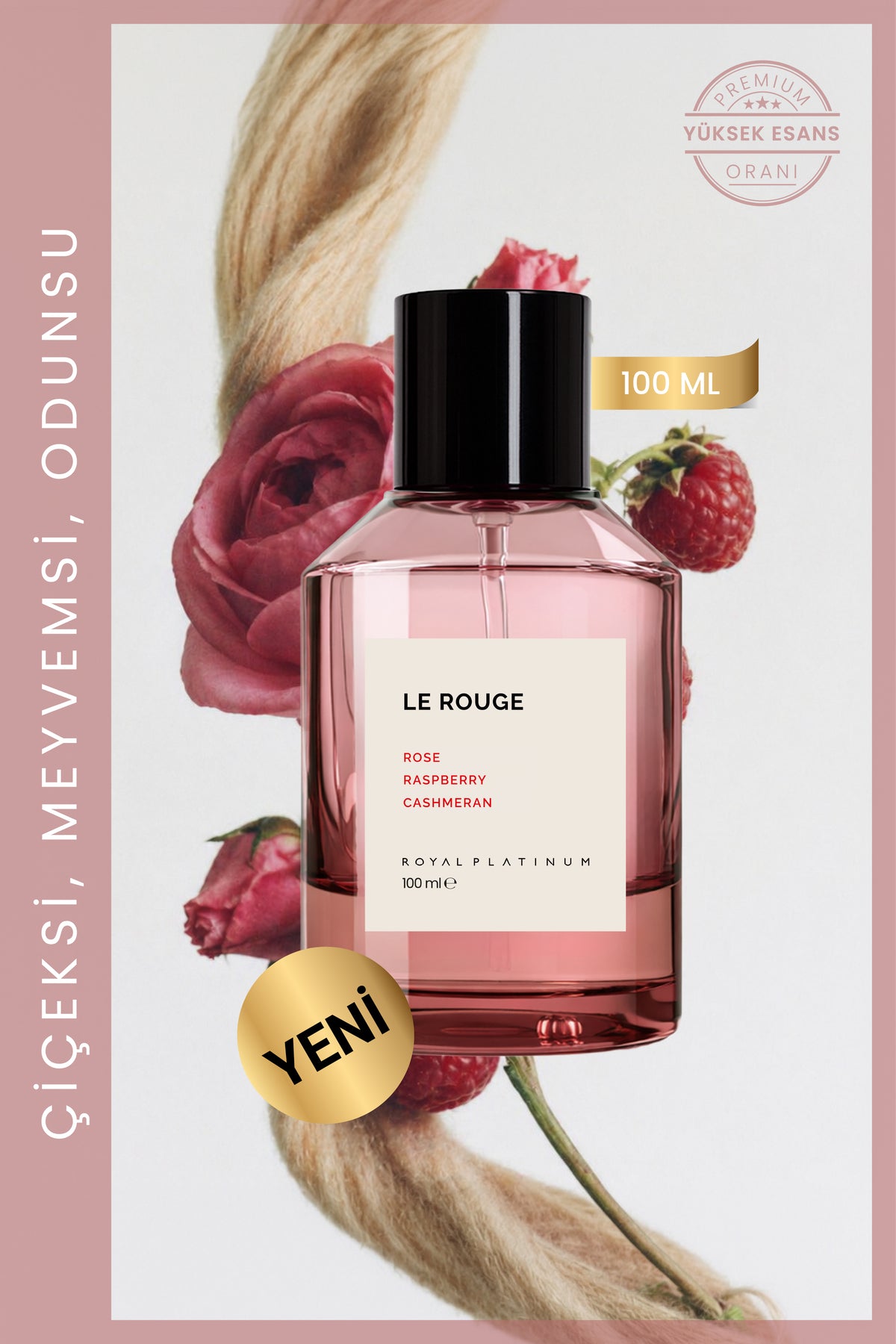 Le Rouge Kadın EXTRAIT DE PARFUM 100 ML Gül - Ahududu - Kaşmir | Çiçeksi Seri