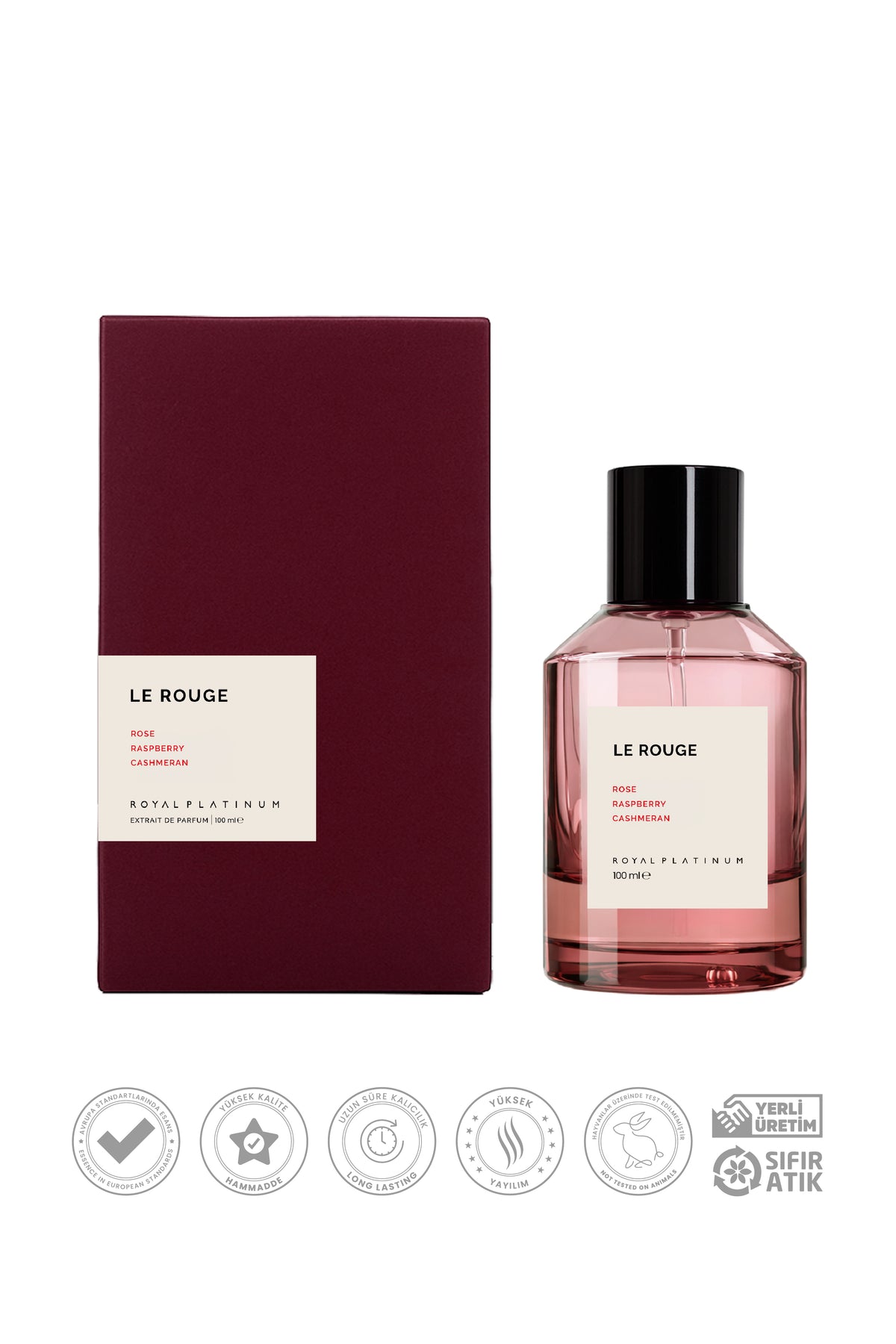 Le Rouge Kadın EXTRAIT DE PARFUM 100 ML Gül - Ahududu - Kaşmir | Çiçeksi Seri