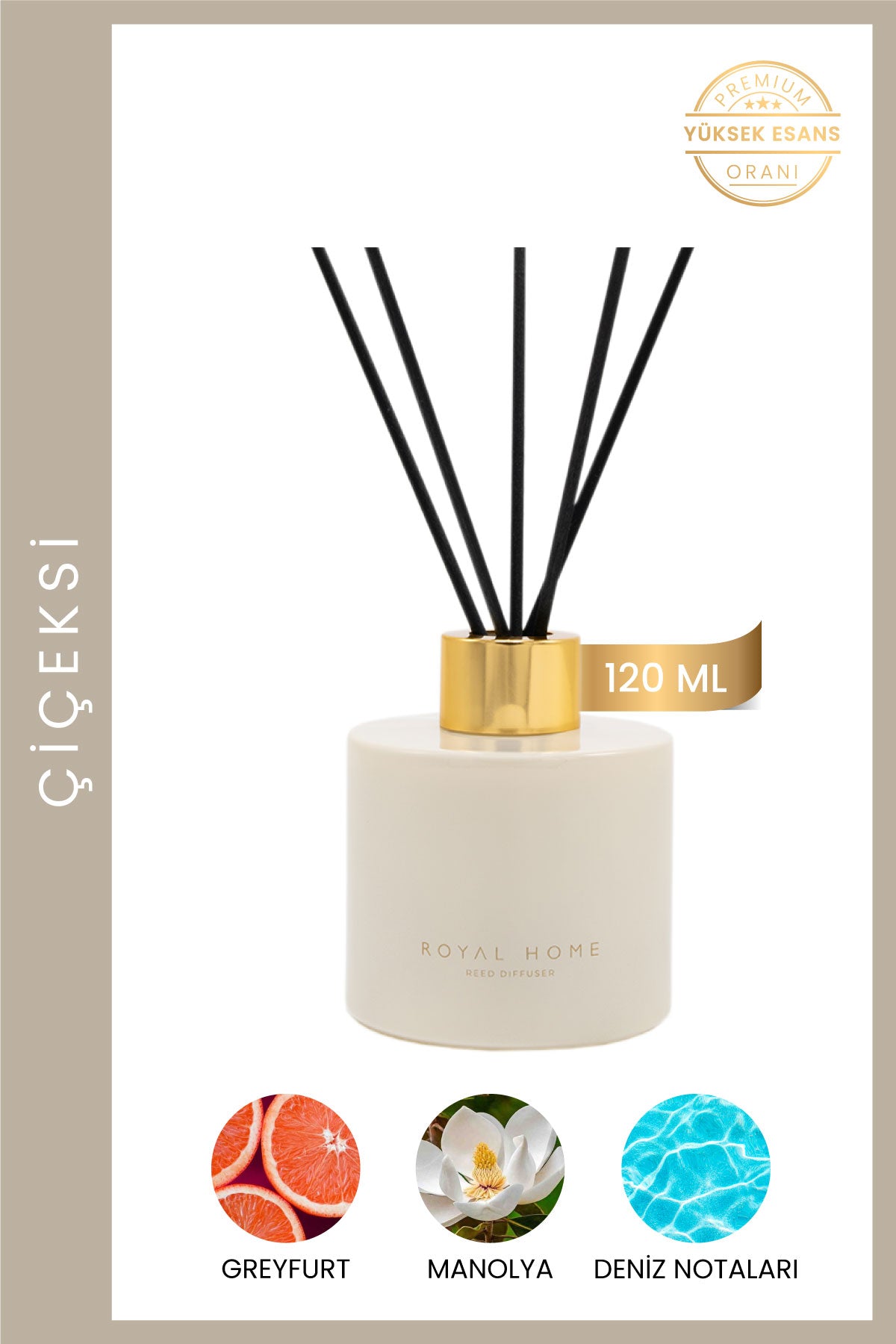 Lily Magnolia Çubuklu Oda Kokusu 120 ML | Çiçeksi Seri