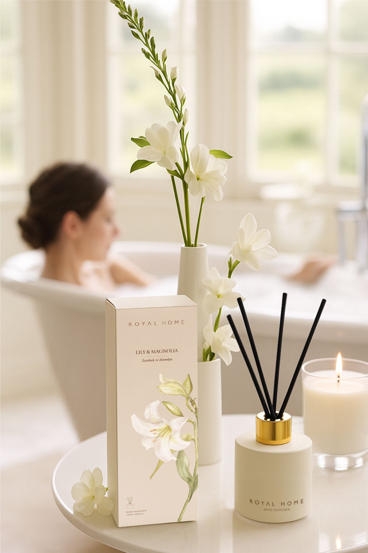 Lily Magnolia Çubuklu Oda Kokusu 120 ML | Çiçeksi Seri