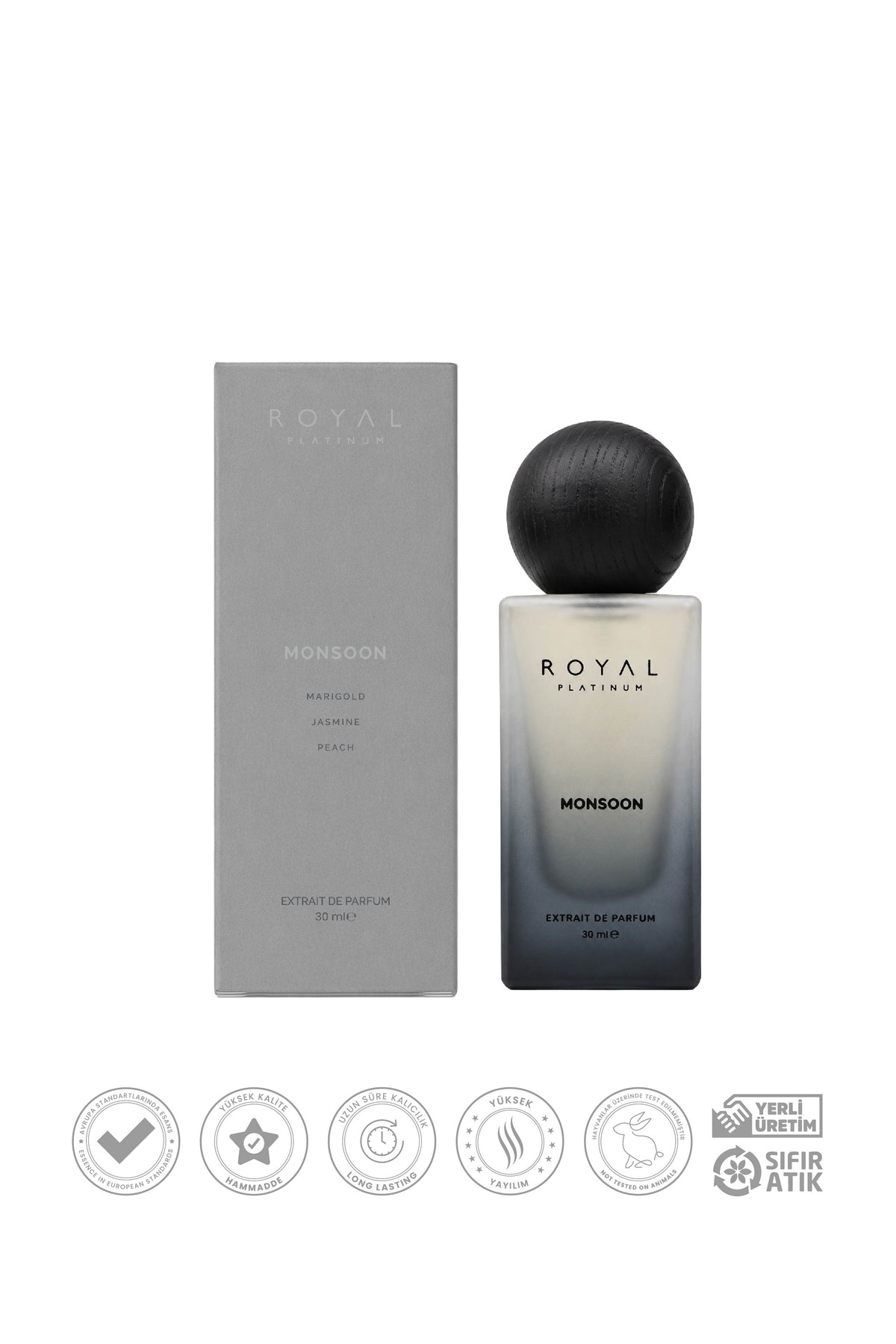 Monsoon Unisex EXTRAIT DE PARFUM 30 ML Şeftali - Kadife Çiçeği - Yasemin | Meyveli Seri
