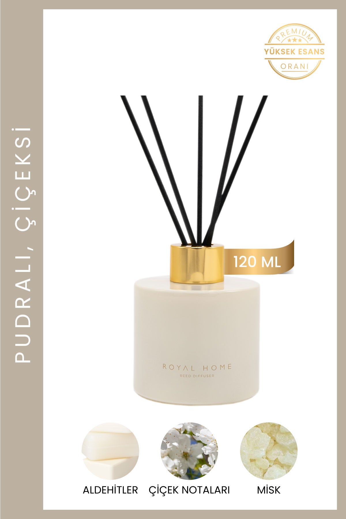 Powder Çubuklu Oda Kokusu 120 ML | Çiçeksi Seri