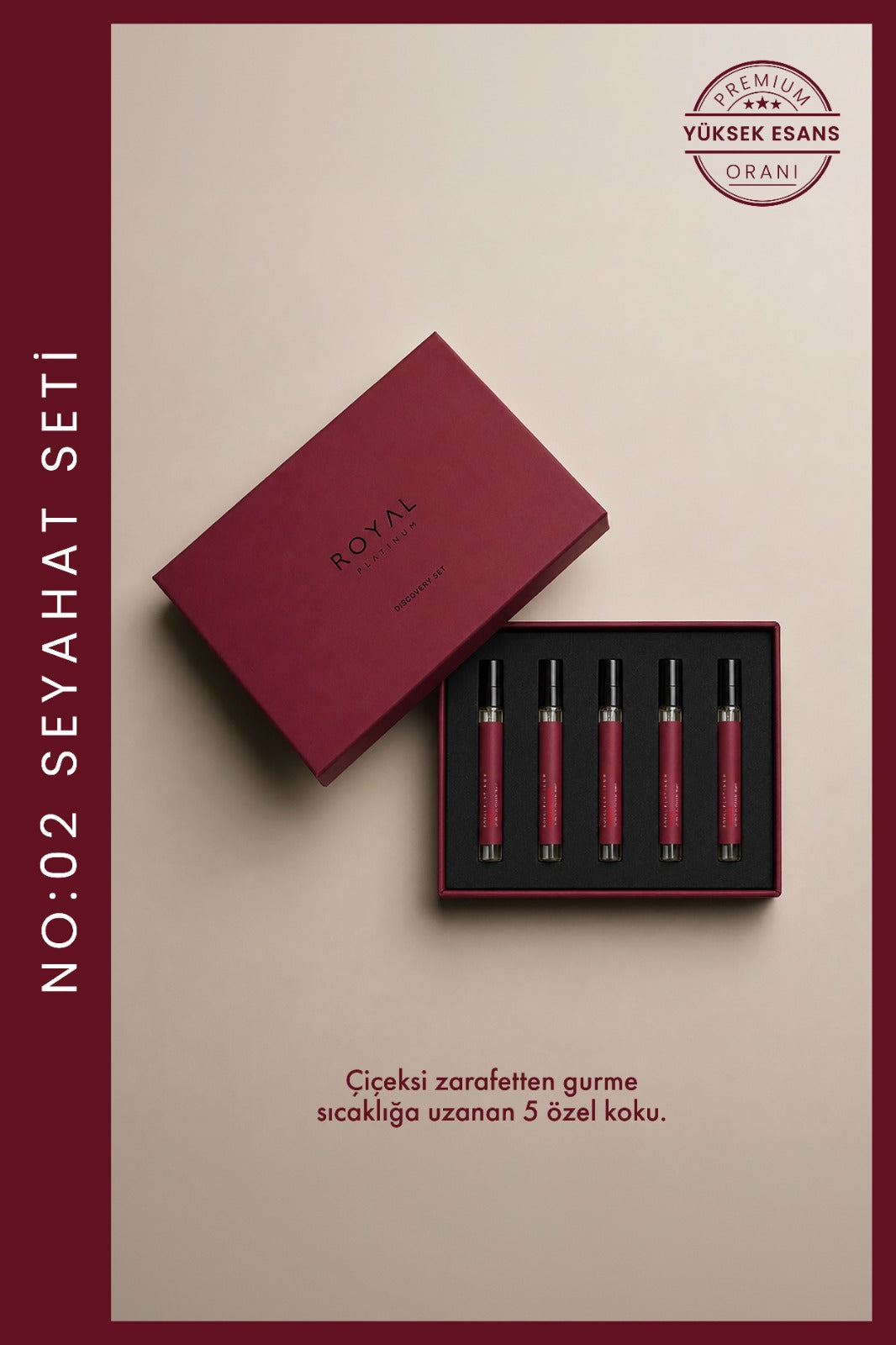 NO 2 Kadın Parfüm Seti (Seyahat Seti) EDP 5x10 ML Çiçeksi - Oryantal - Gurme