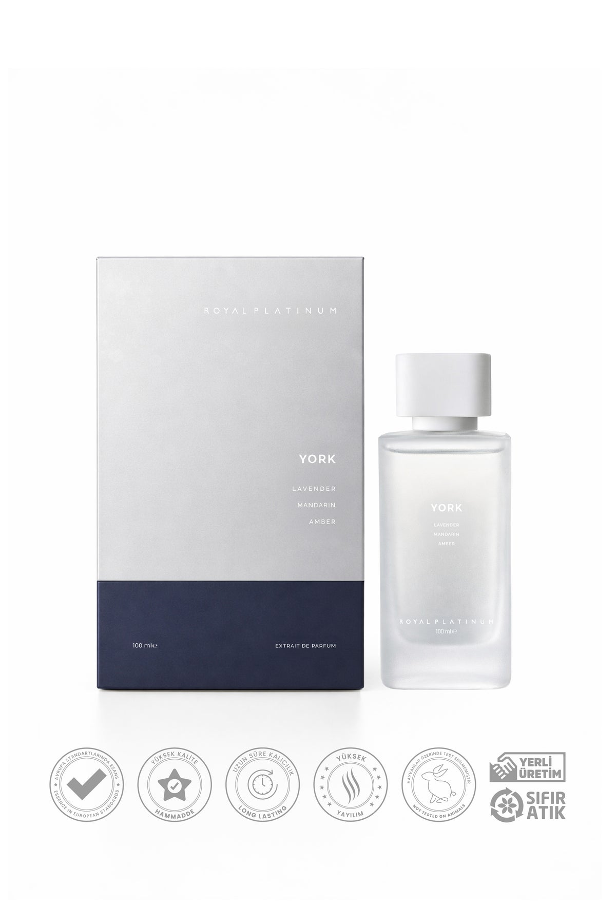 York Erkek EXTRAIT DE PARFUM 100 ML Lavanta - Mandalina - Amber | Ferah Seri